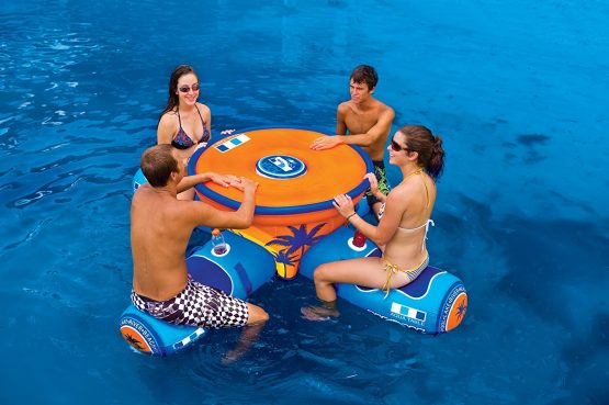 WOW World of Watersports, 12-2000 Aqua Table, Inflatable Floating Picnic Table, 2 to 4 Person