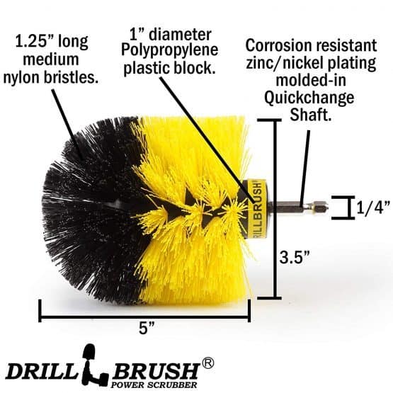 With the cordless drill brush insert you can finally get those tough stains and dirt off of those surfaces in and around your house. Best of all, is that you already have a cordless drill.